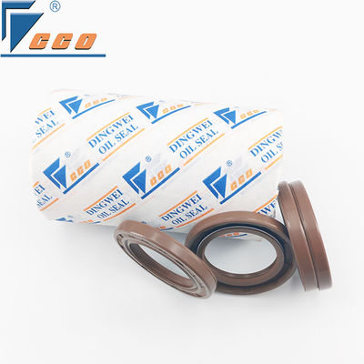 کاسه نمد اسکلتی FKM استاندارد، آب‌بند شفت دوار، کاسه نمد قهوه‌ای، مقاوم در برابر خوردگی